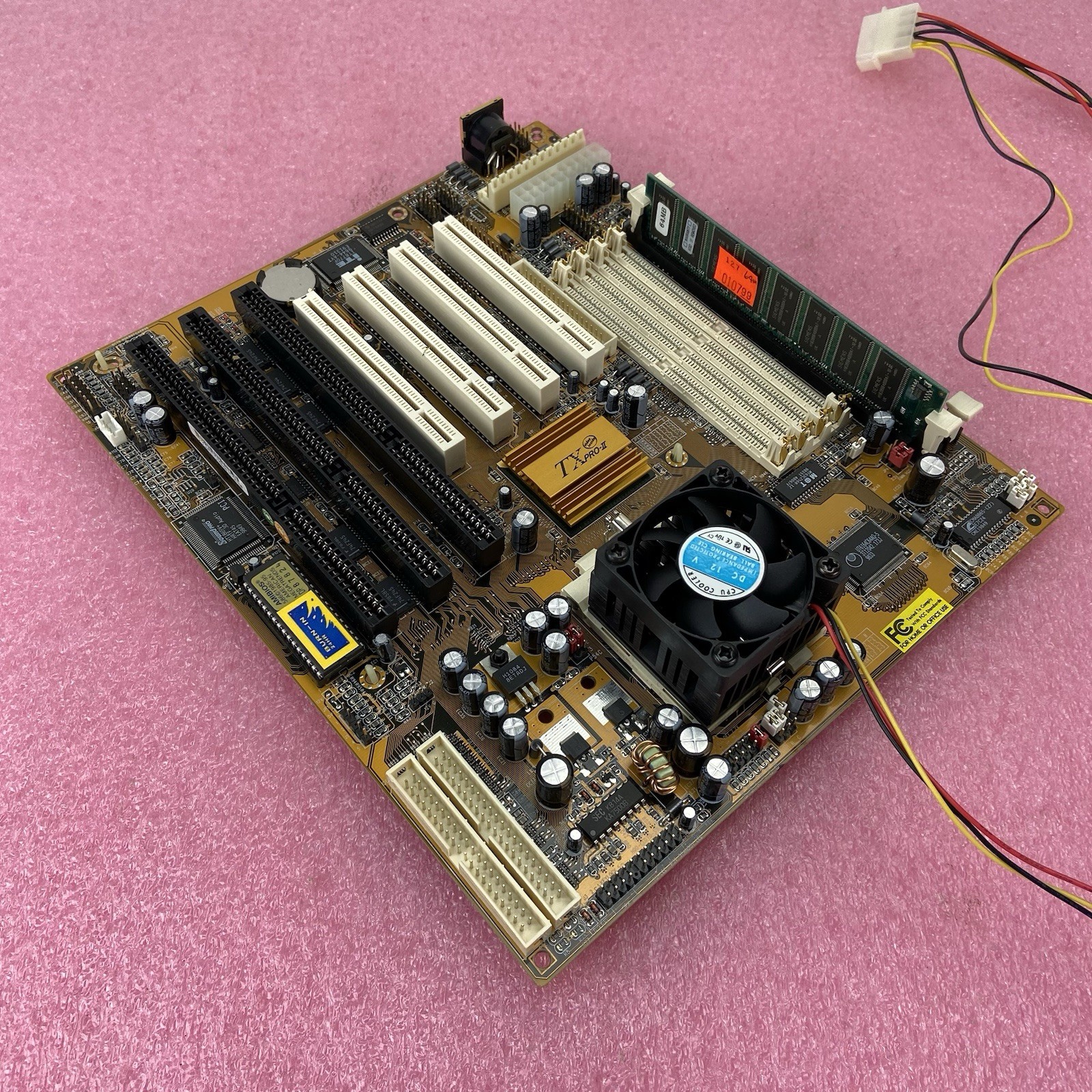 PC Chips M571 Motherboard Intel Pentium MMX 233MHz 64MB RAM 3x ISA