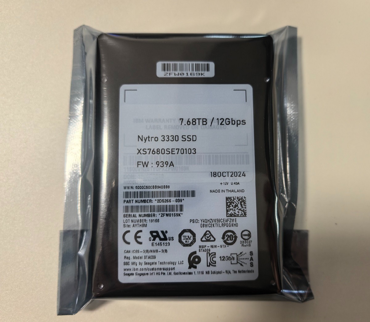 NEW Seagate/IBM 7.68TB 2.5" SAS 12G 512e SSD Replace Samsung PM1643a MZ-ILT7T6B