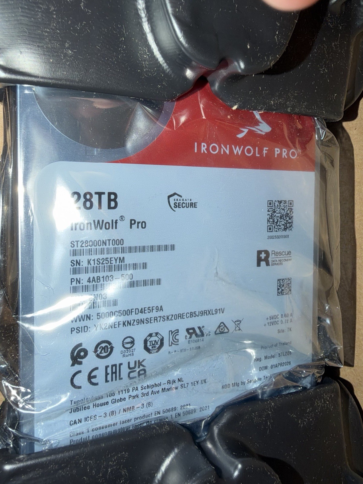 Seagate IronWolf Pro 28TB ST28000NT000 NAS HDD – Warranty Replacement (Open Box)