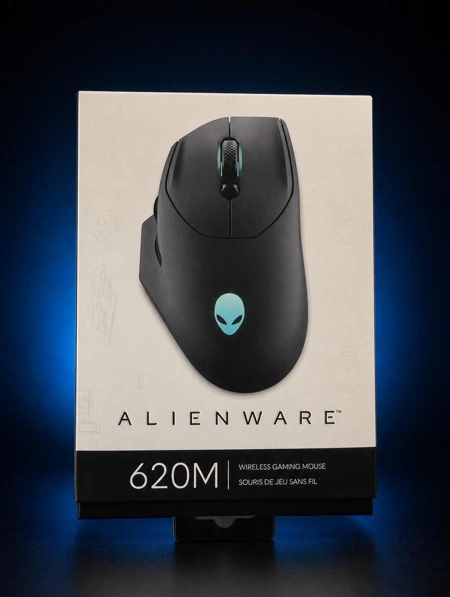Alienware AW620M Wireless Gaming Mouse 26000 DPI Lunar Light NEW IN BOX