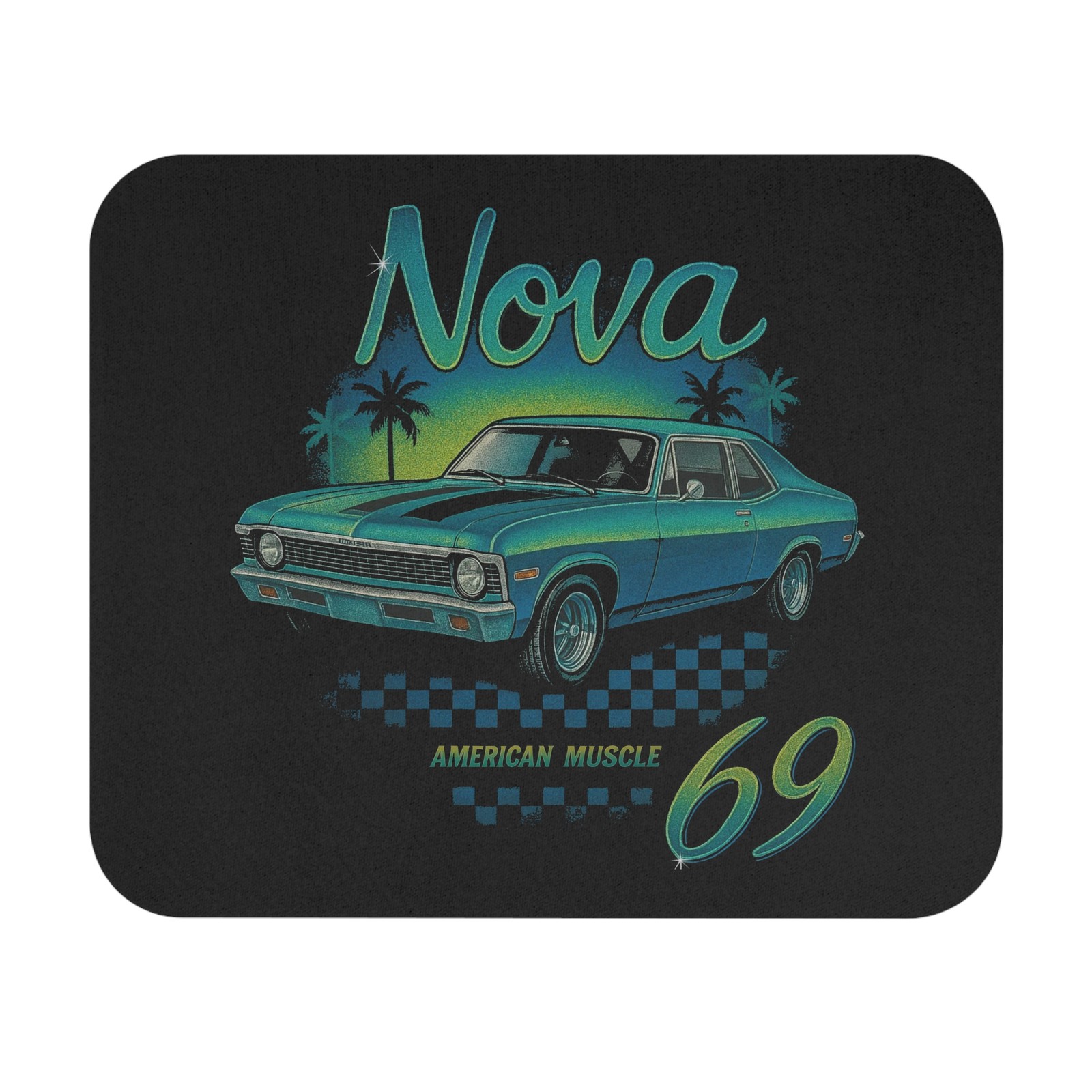 1969 Chevy Nova Mouse Pad American Muscle Car Retro Racing Vintage Desk Mat