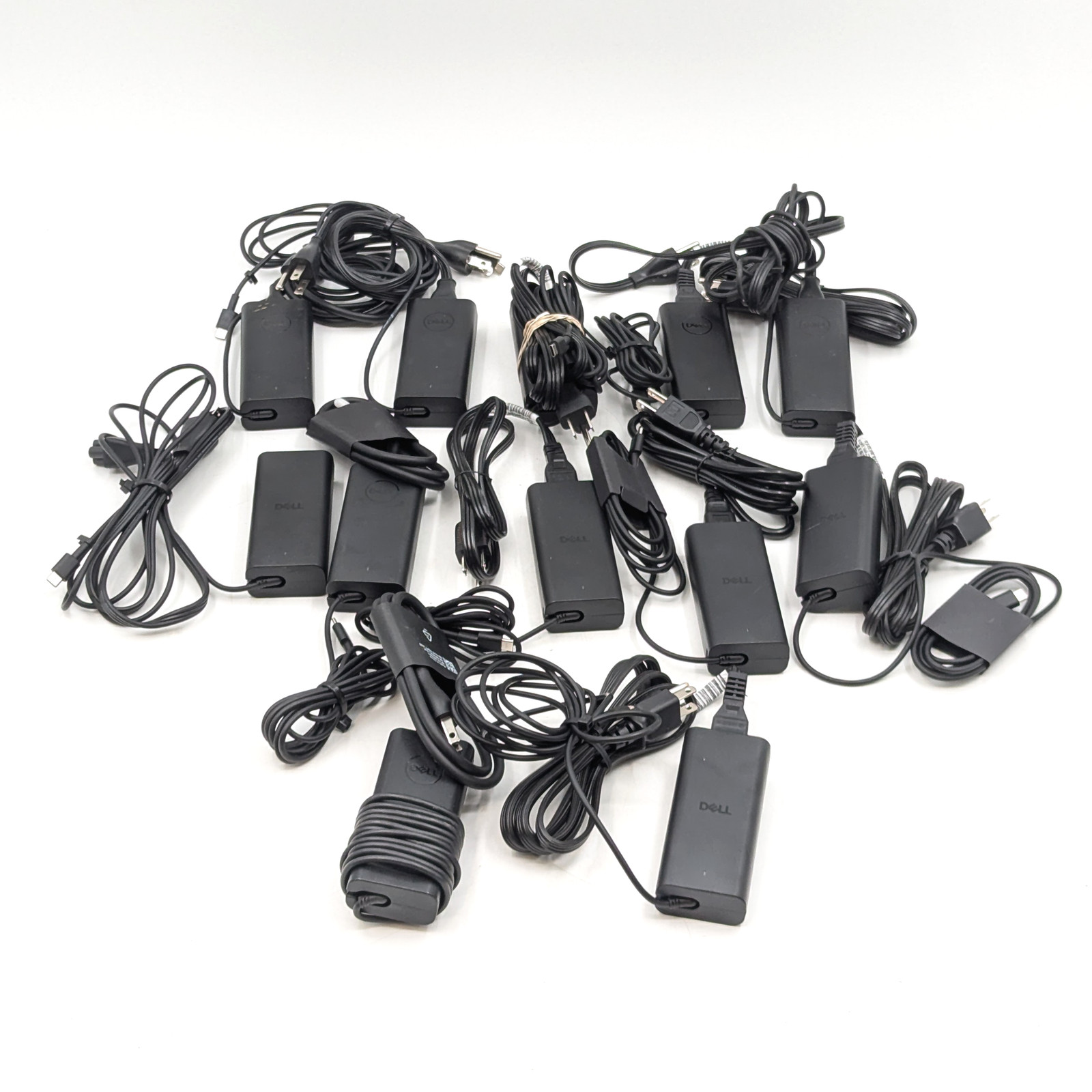 Assorted Dell 65W Type-C Laptop Chargers/Power Adapters | Lot of 12