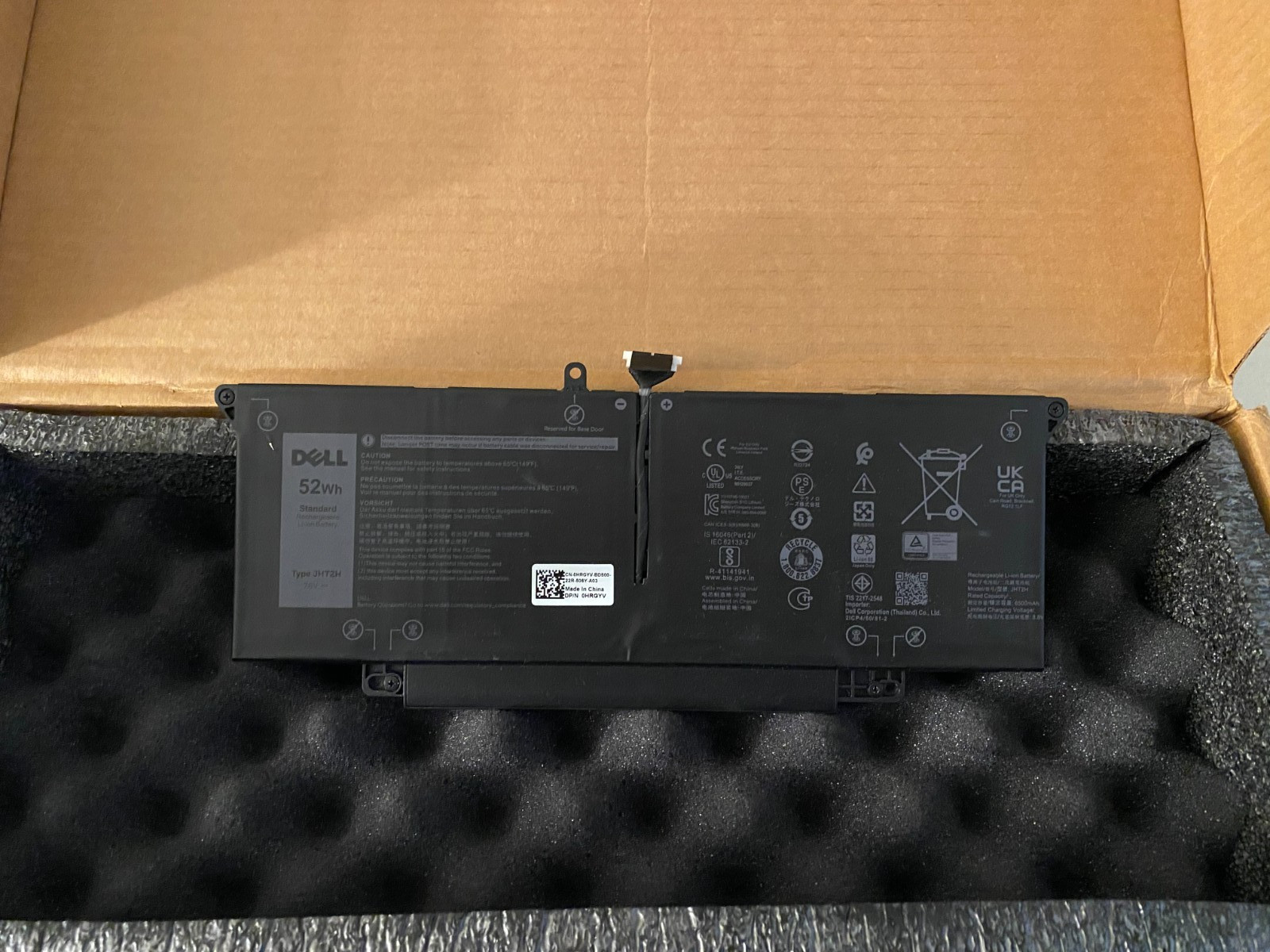 NEW OEM JHT2H 52Wh Battery for Latitude 7310 7410 series 04V5X2 0HRGYV 0WY9MP
