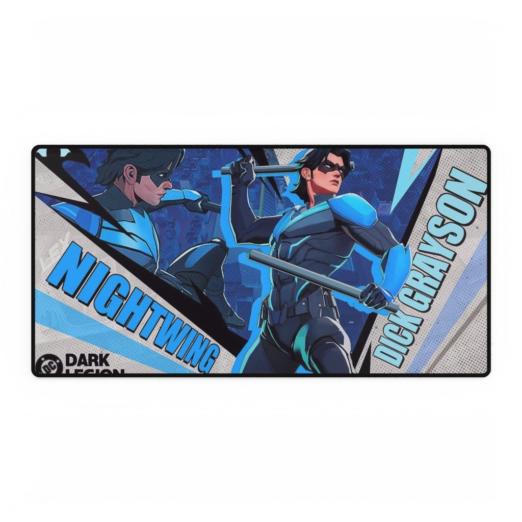 DC Comics Nightwing And Dick Grayson Dark Legion Movie Logo Mouse Pad Desk Mats