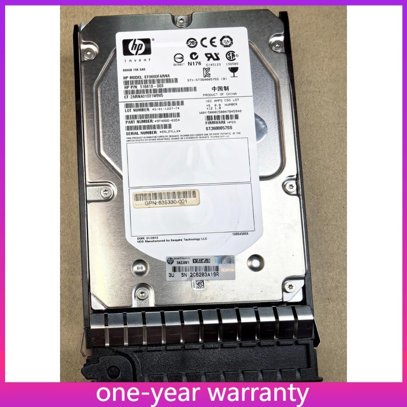 NEW HPE 583718-001 AP872A 600GB 3.5" Hard Drive M6612 6G SAS 15K RPM LFF