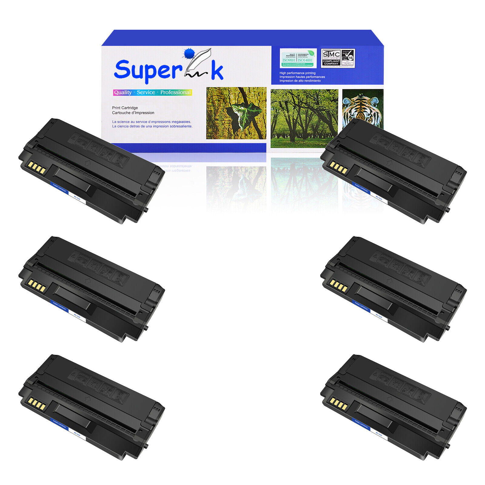 6PK ML1630 Black Toner cartridge Compatible For Samsung ML-1630W SCX-4500W