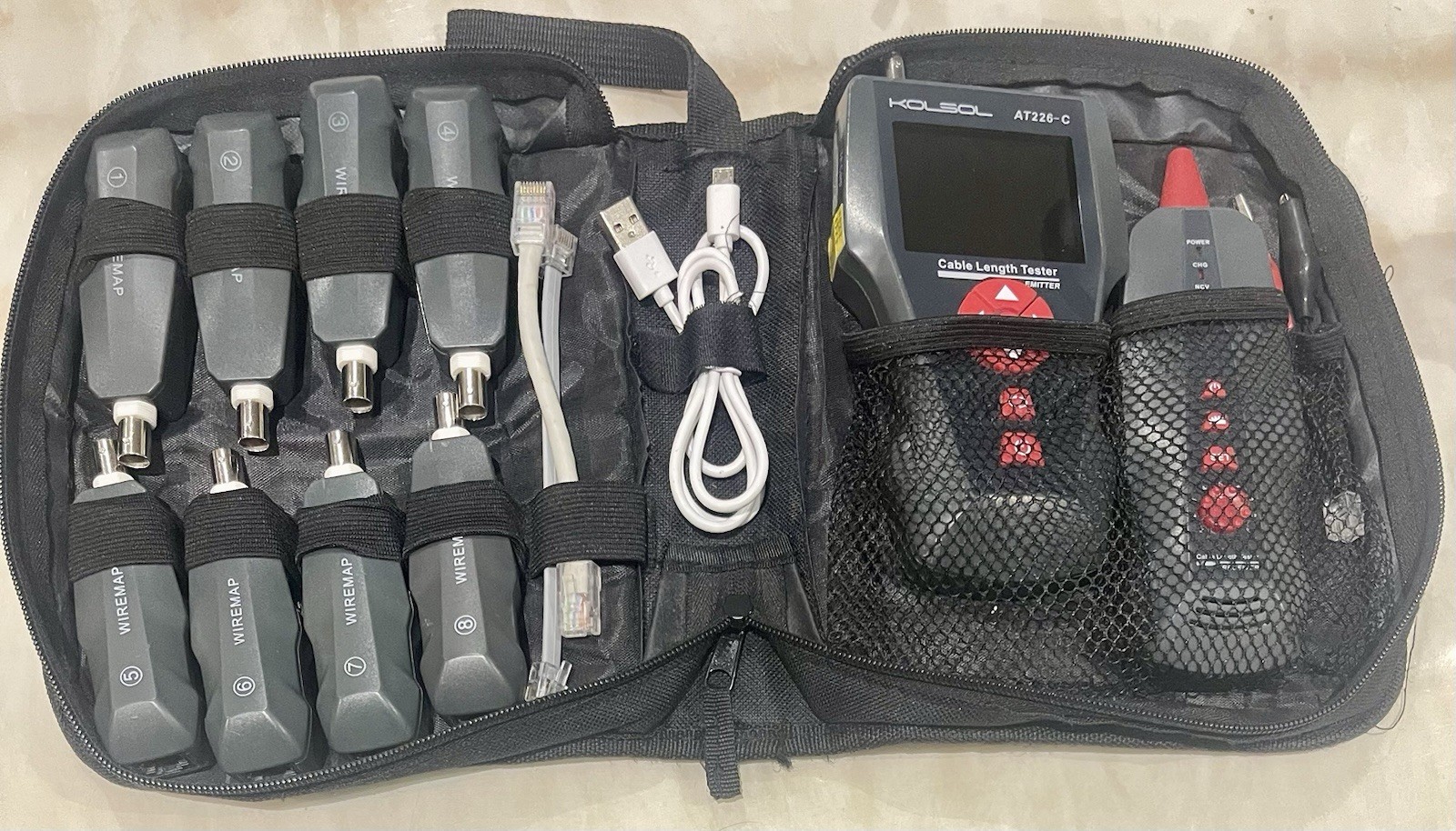 KOLSOL Network Cable Tester, AT226-C LAN Network Cable Tester for RJ45 - RJ11