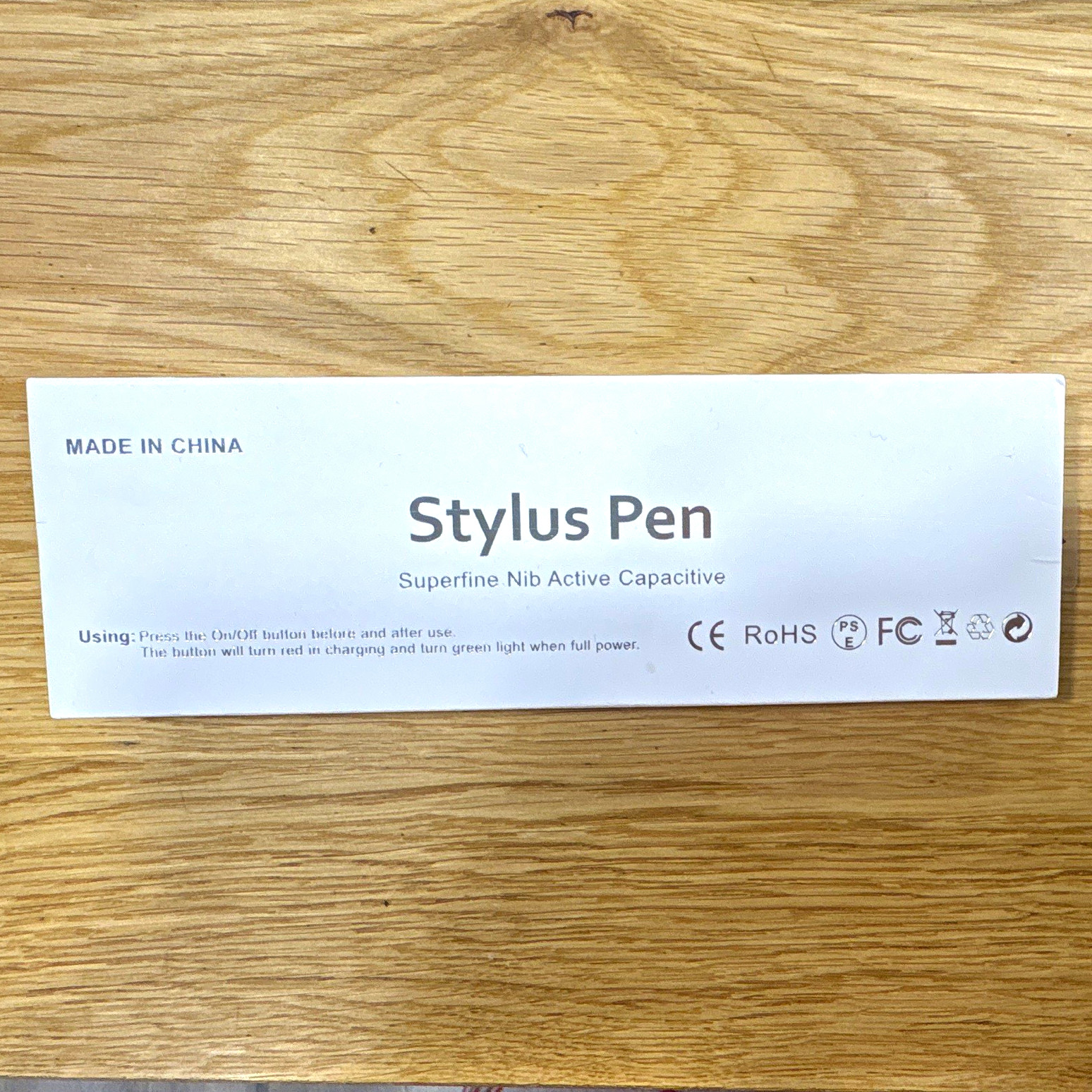 Active Capacitive Stylus Pen Superfine Nib, White - Universal Compatibility