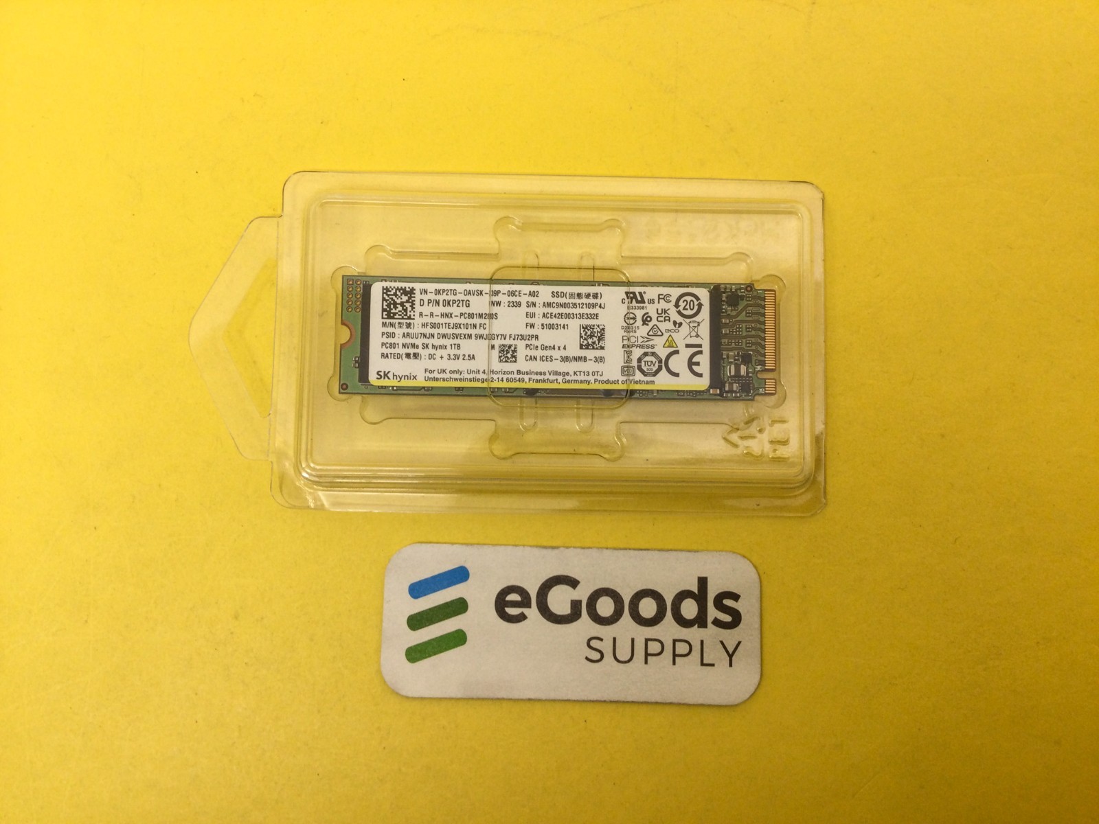 HFS001TEJ9X101N SK HYNIX PC801 SERIES 1TB PCIE 4.0 NVME M.2 2280 SSD KP2TG New