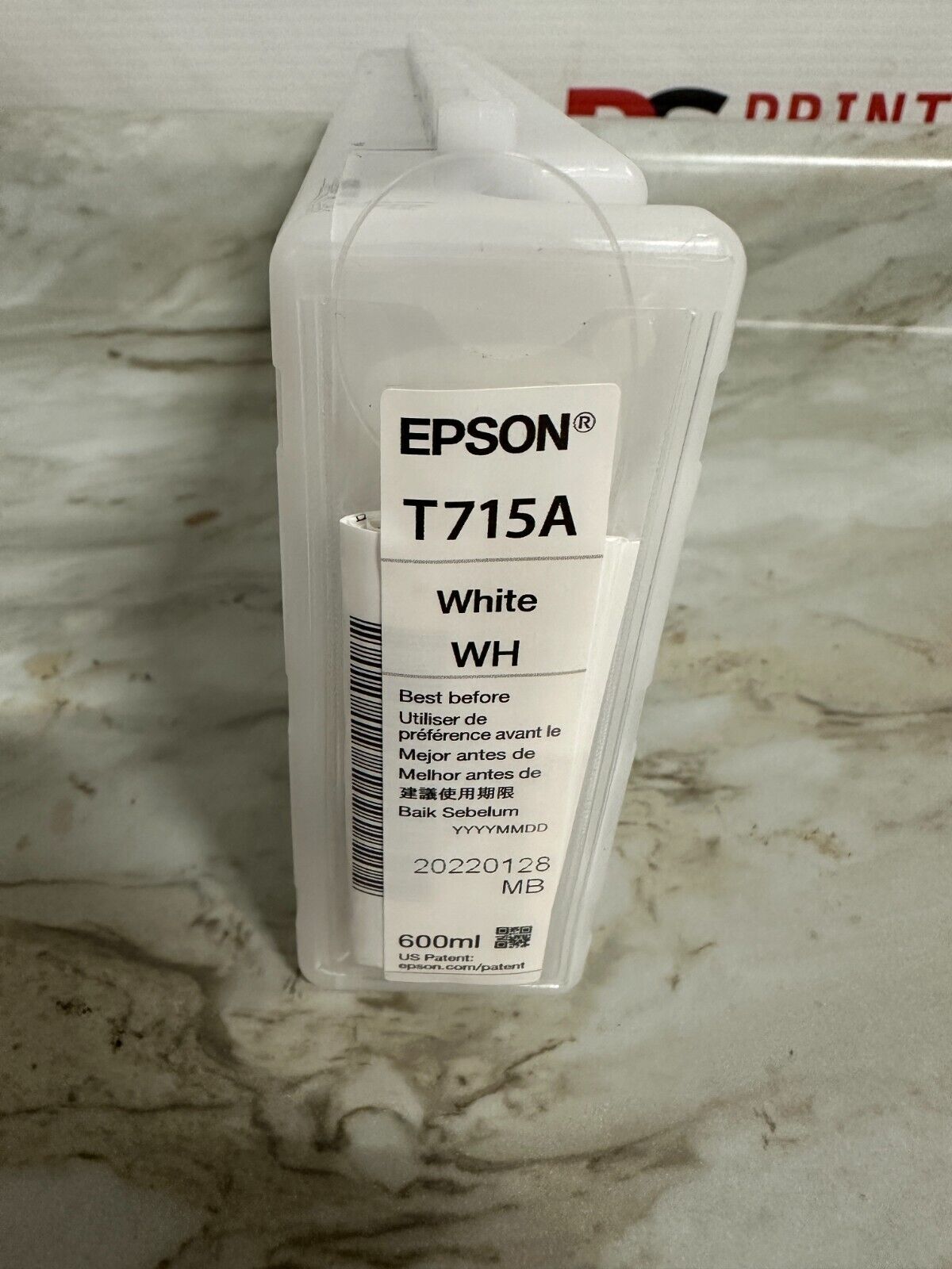 Epson 715 (T715A00) White Ink Cartridge, Expired 1/2022