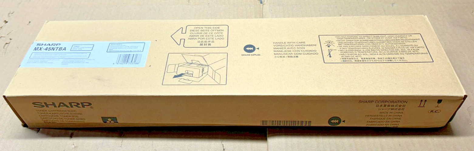 Genuine Sharp MX-45NTBA / MX45NTBA Black Toner Cartridge for MX-3501/4501N (36K)