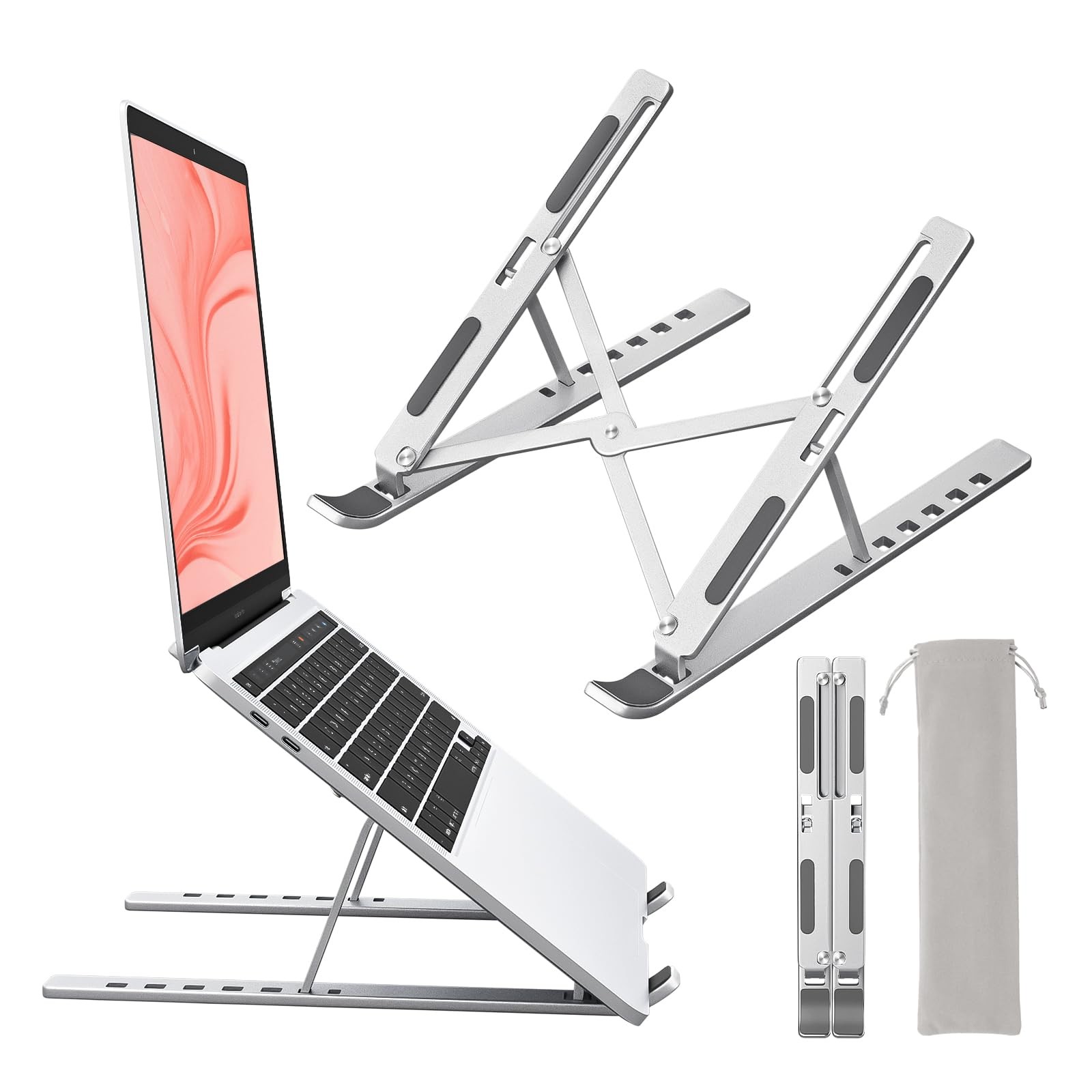 Soporte para portátil de escritorio, soporte de aluminio para MacBook