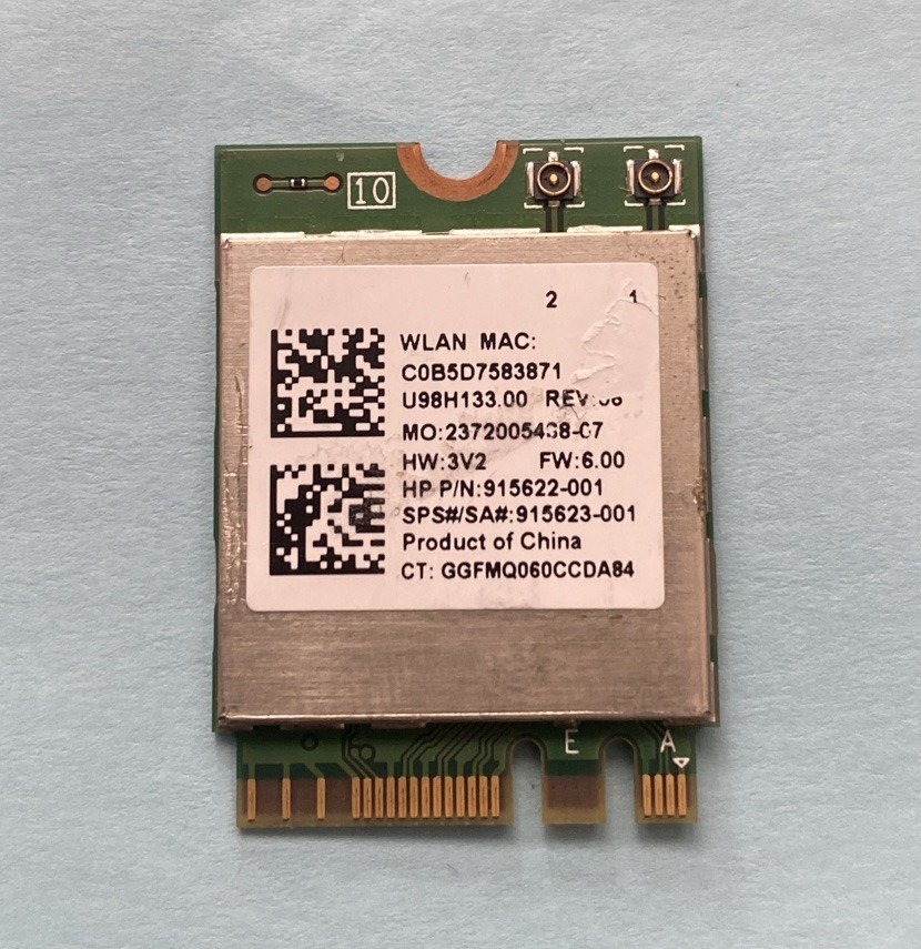 HP 915622-001 Realtek RTL8822BE WiFi 802.11 Bluetooth 4.2 M.2 NGFF Wireless Card