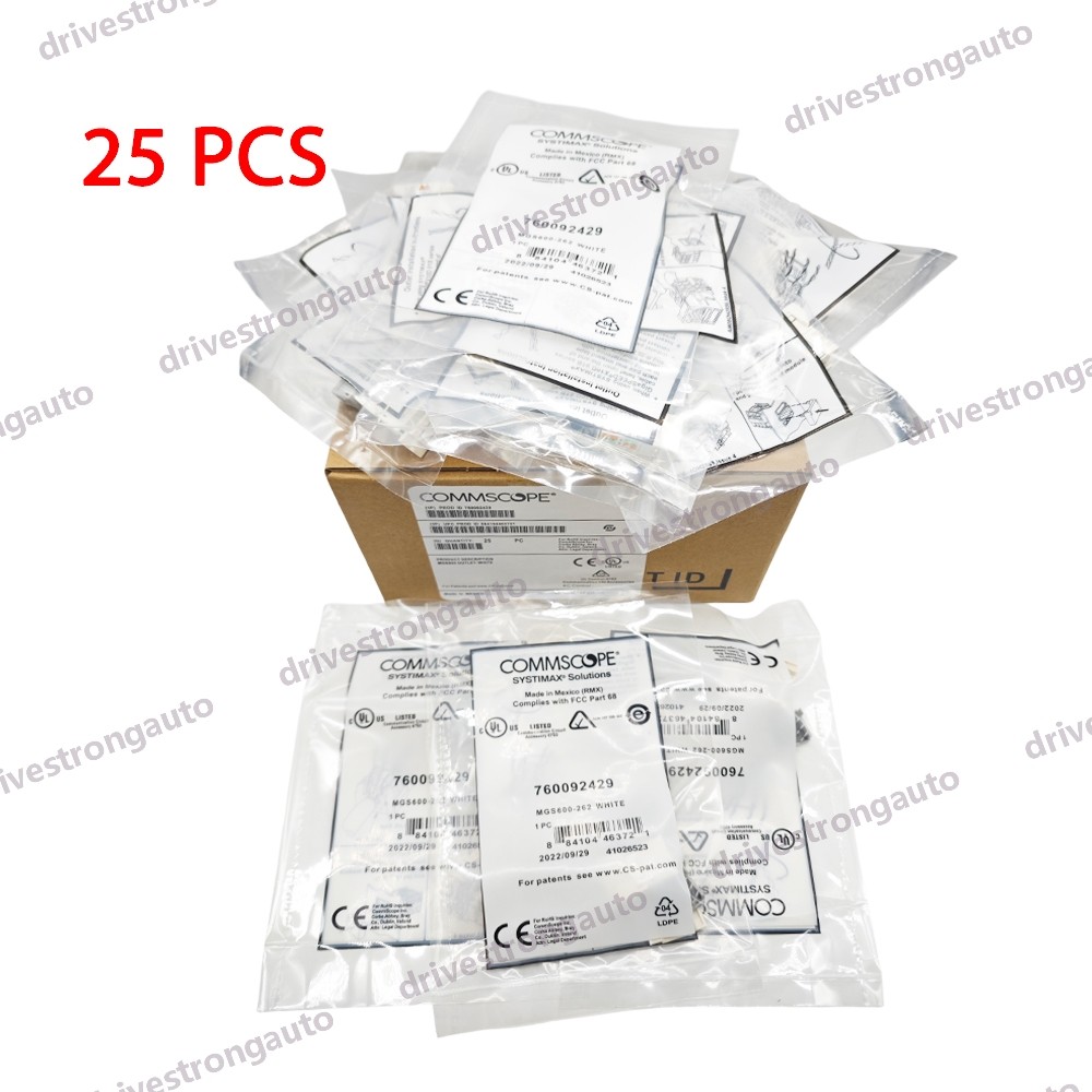 25Pcs For Commscope/Systimax GigaSpeed 10Gig Cat6a Modular Jack White MGS600-262