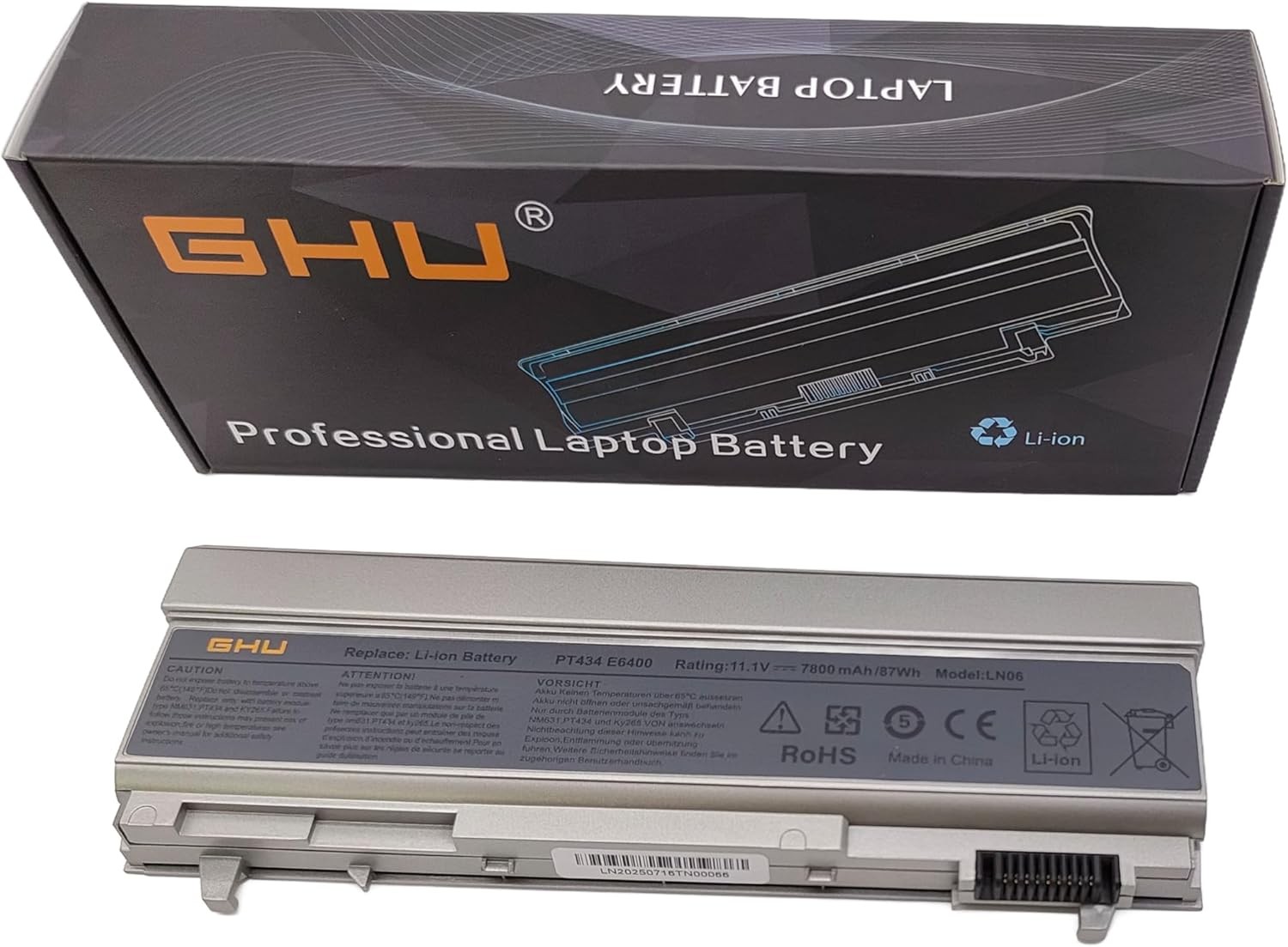 9 Cell Laptop Battery 87Wh Replacement for Dell Latitude E6400 E6410 ATG E6500