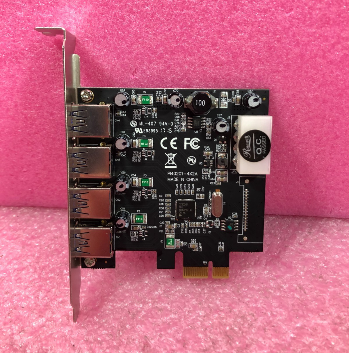 Strong-IT Dell PI40201-4X2A Rosewill RC-508 Quad-Port 5Gb/s USB PCIe Controller
