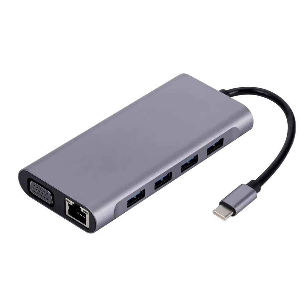 kebidumei USB C Hub 11-in-1 Docking Station 4K HDMI PD RJ45 SD/TF