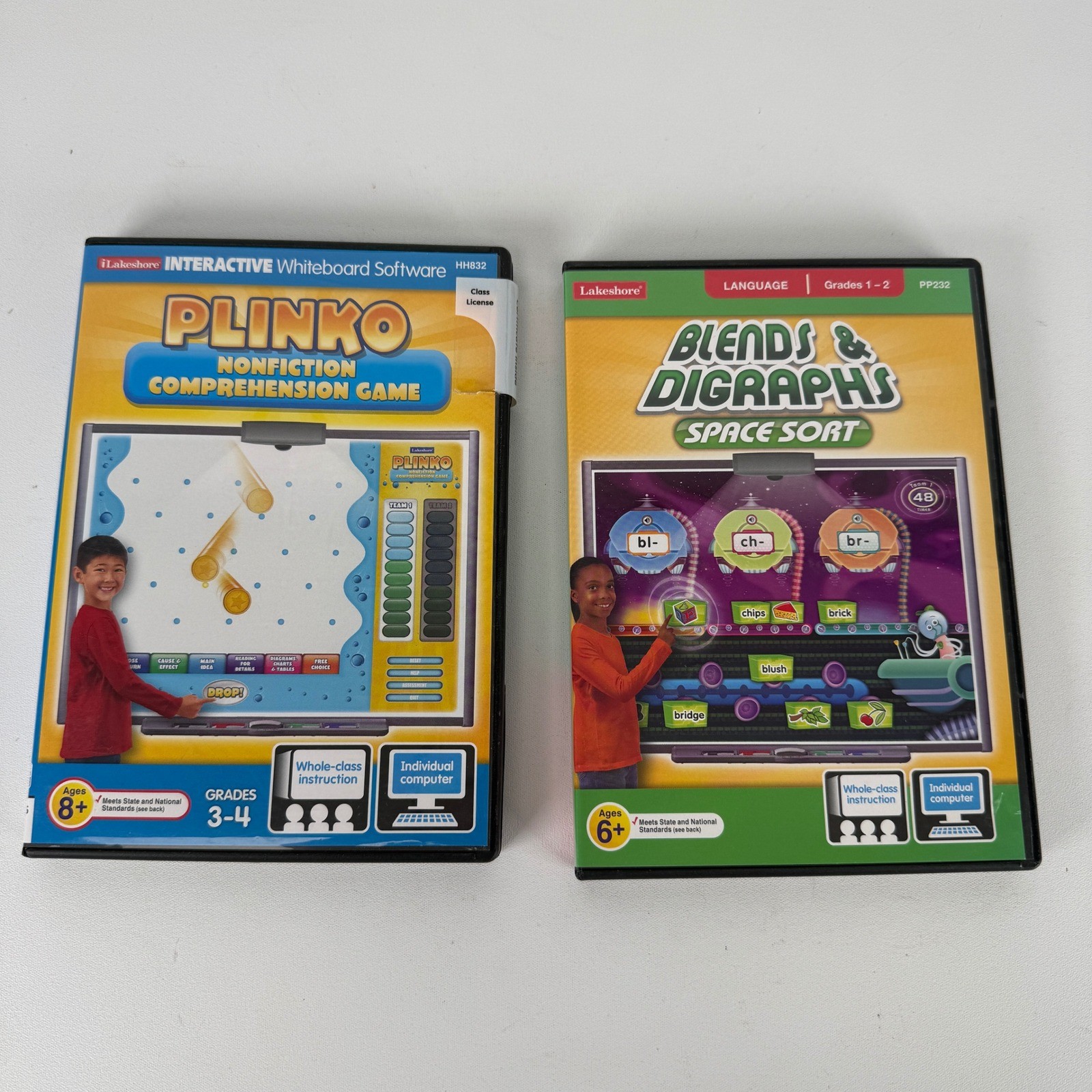 Lakeshore Learning Interactive Whiteboard Software Plinko & Space Sort PC Mac
