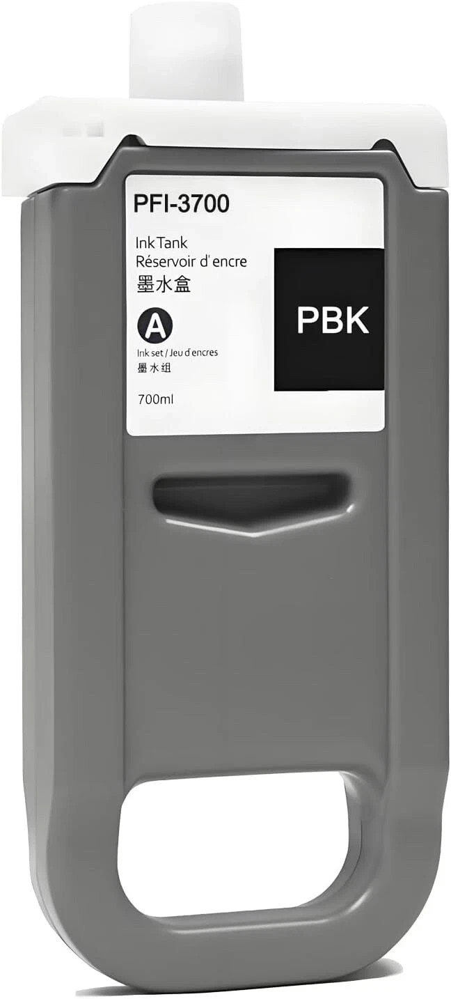 PFI-3700PBK Photo Black Pigment Ink Tank 700ml Replacement for Canon PFI-3700...