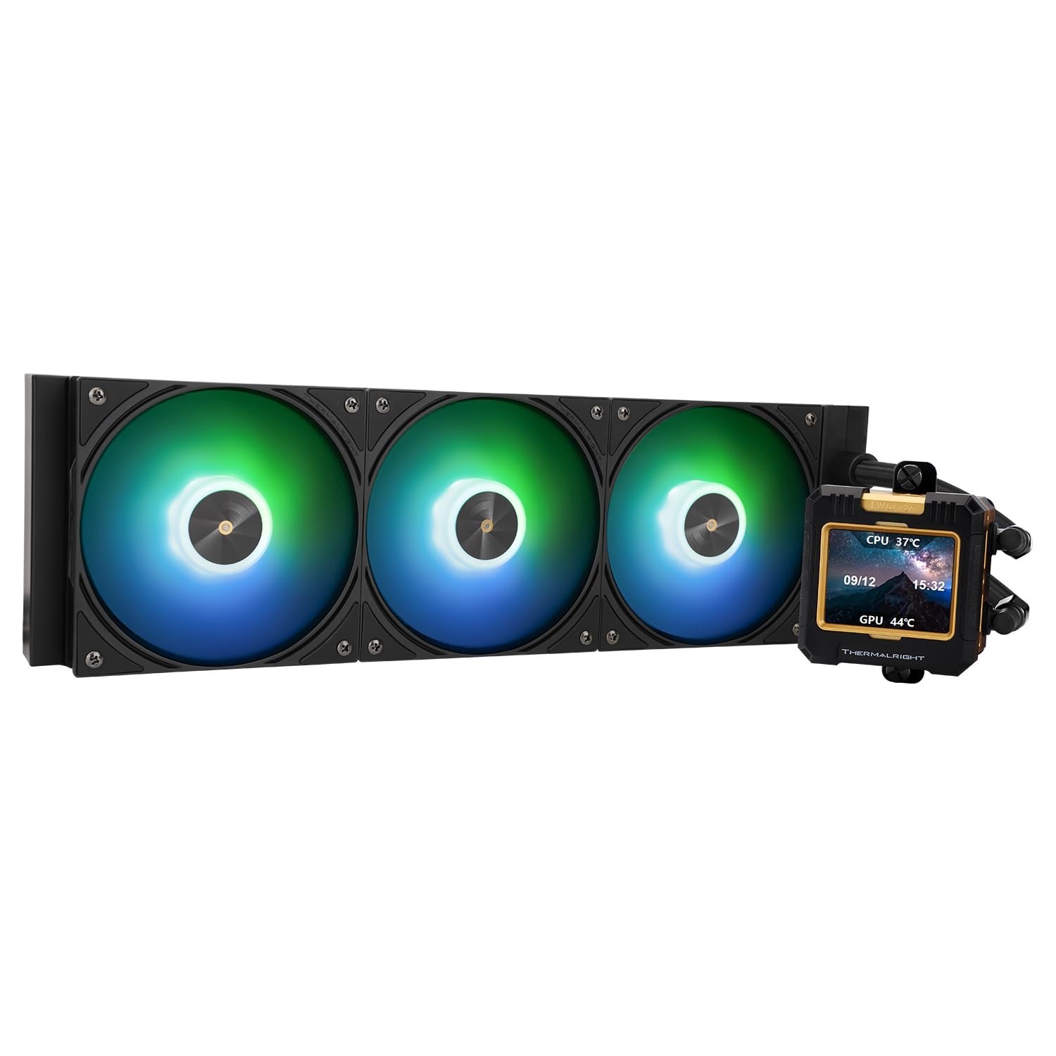 Thermalright FW360 Black ARGB CPU Water Cooler with 3 PWM Fans with 2000RPM,I...