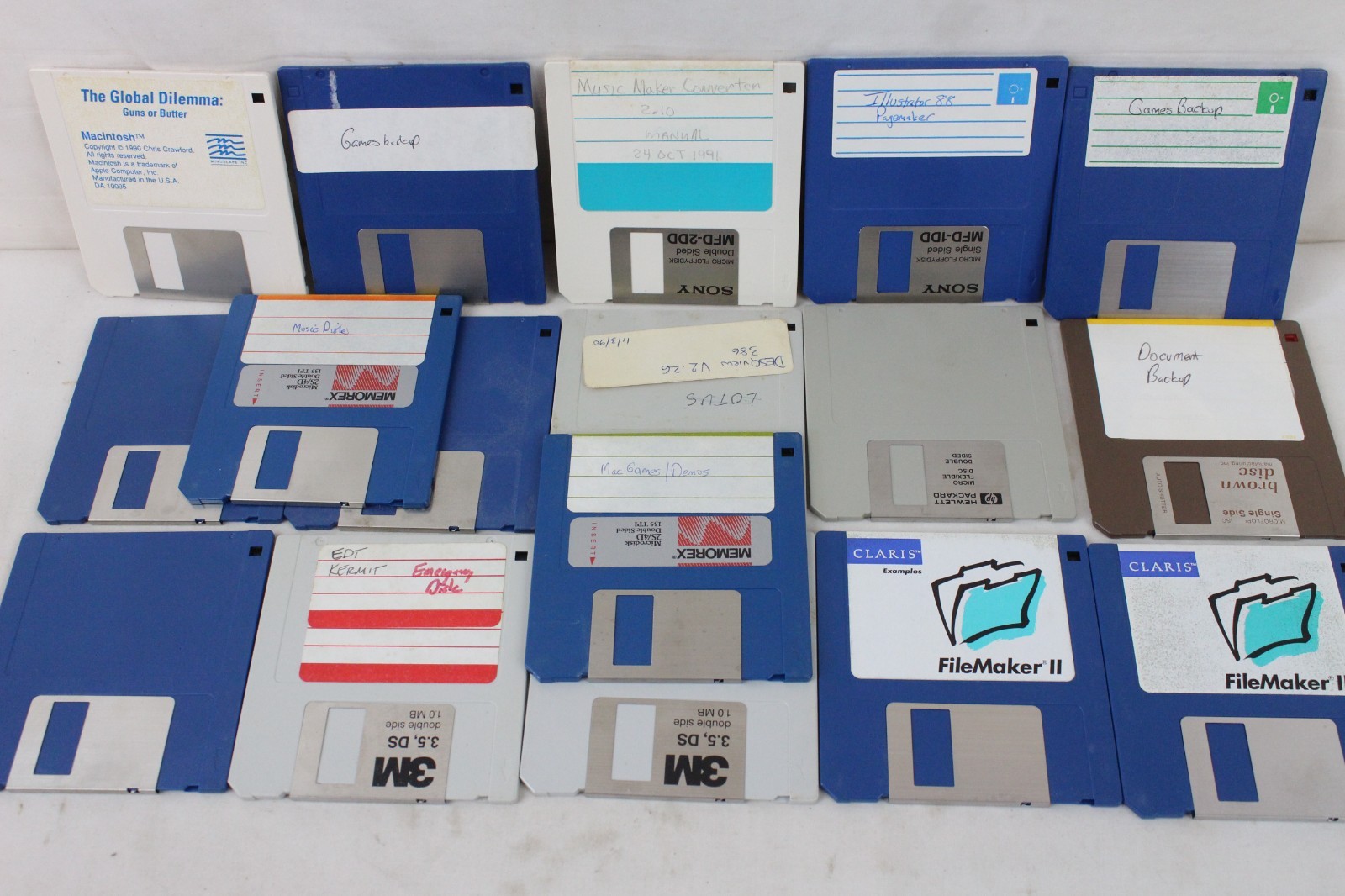 Vintage Computer Asgard Software Game Disks TI99/4A Guns or Butter Filemaker II