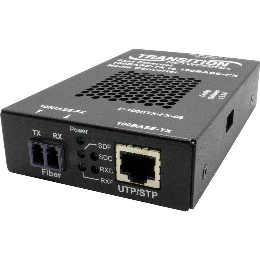Transition Networks Stand-alone Fast Ethernet Media Converter 100Base-TX to