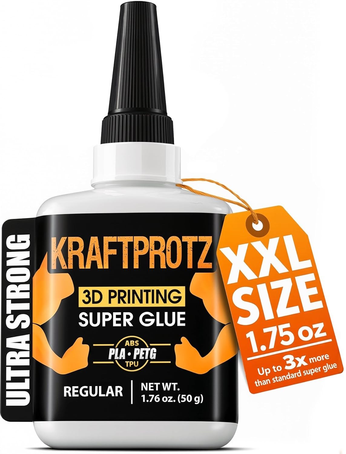 3D Printing Super Glue Liquid 1.75 oz - PLA ABS PETG TPU Instant Adhesive | vers