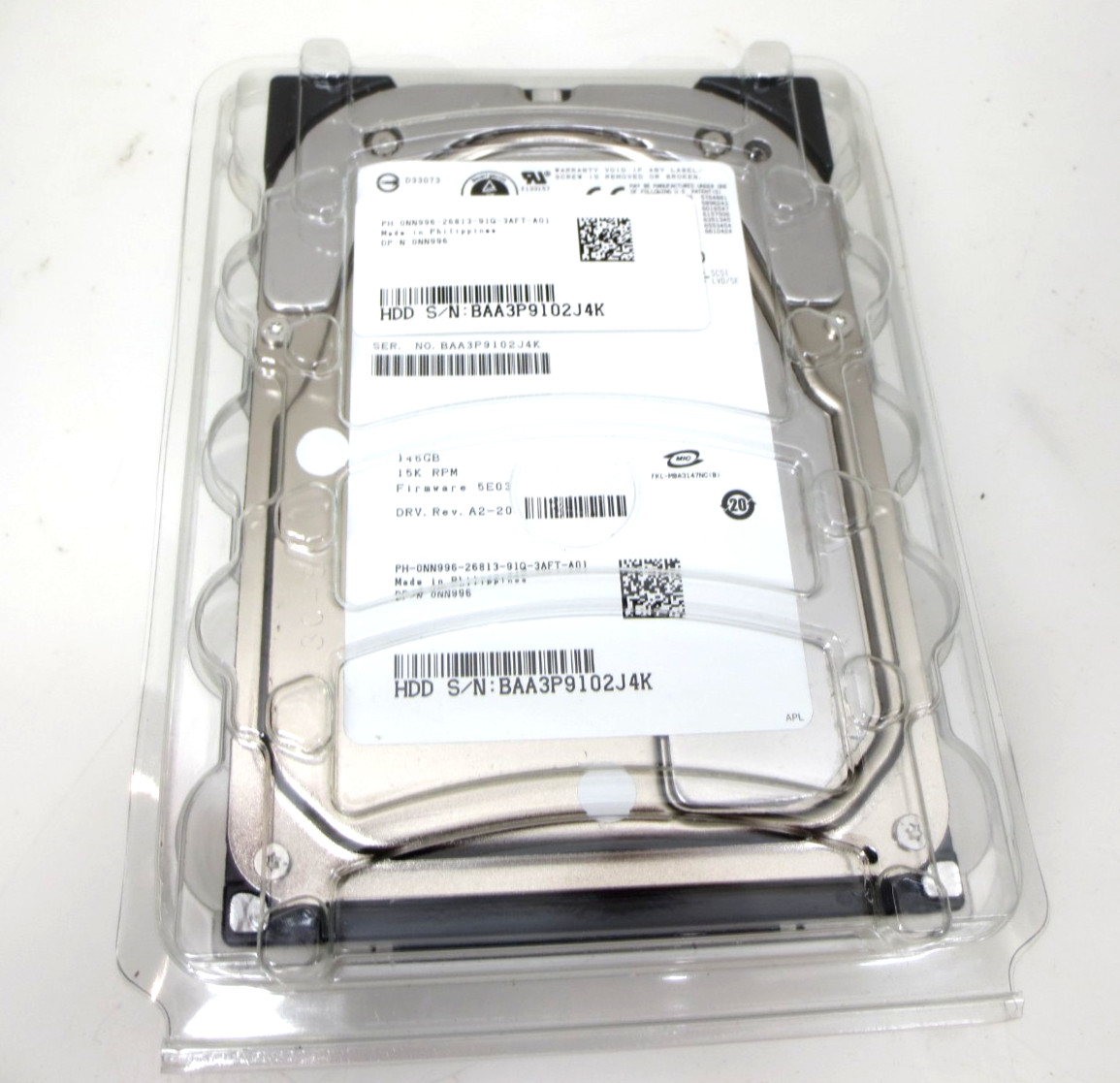 NEW Fujitsu MBA3147NC 146GB 15000RPM SCSI Hard Drive 3.5" DP/N 0NN996