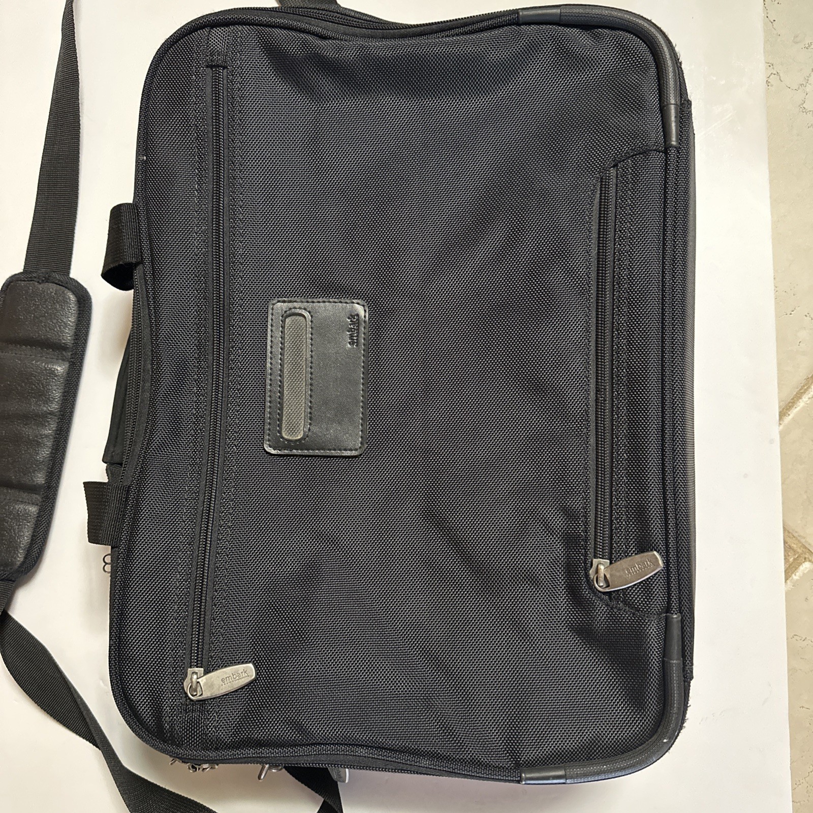 17" Embark Laptop Business Bag Travel Briefcase W/Shoulder Strap ● Black