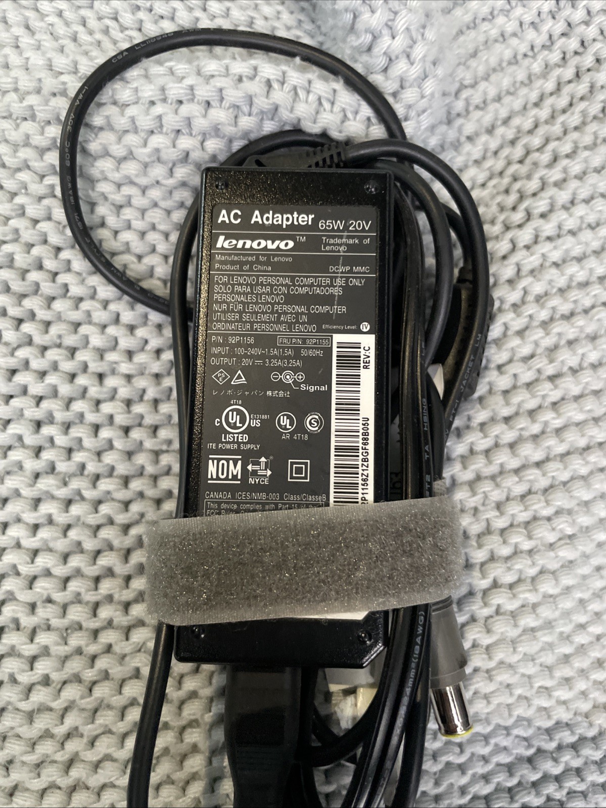 OEM Lenovo  92P1156 65W AC Adapter 20V 3.25A
