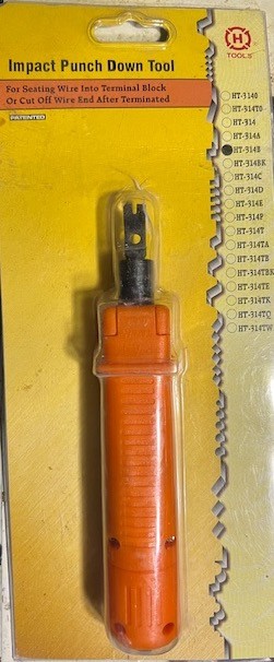 Impact Punchdown Tool for 66 & 110 Terminal Blocks (blades not included) HT-314B