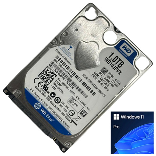 1TB Western Digital Blue 2.5" SATA III HDD WD10JPVX-75JC3T0 with Windows 11 Pro