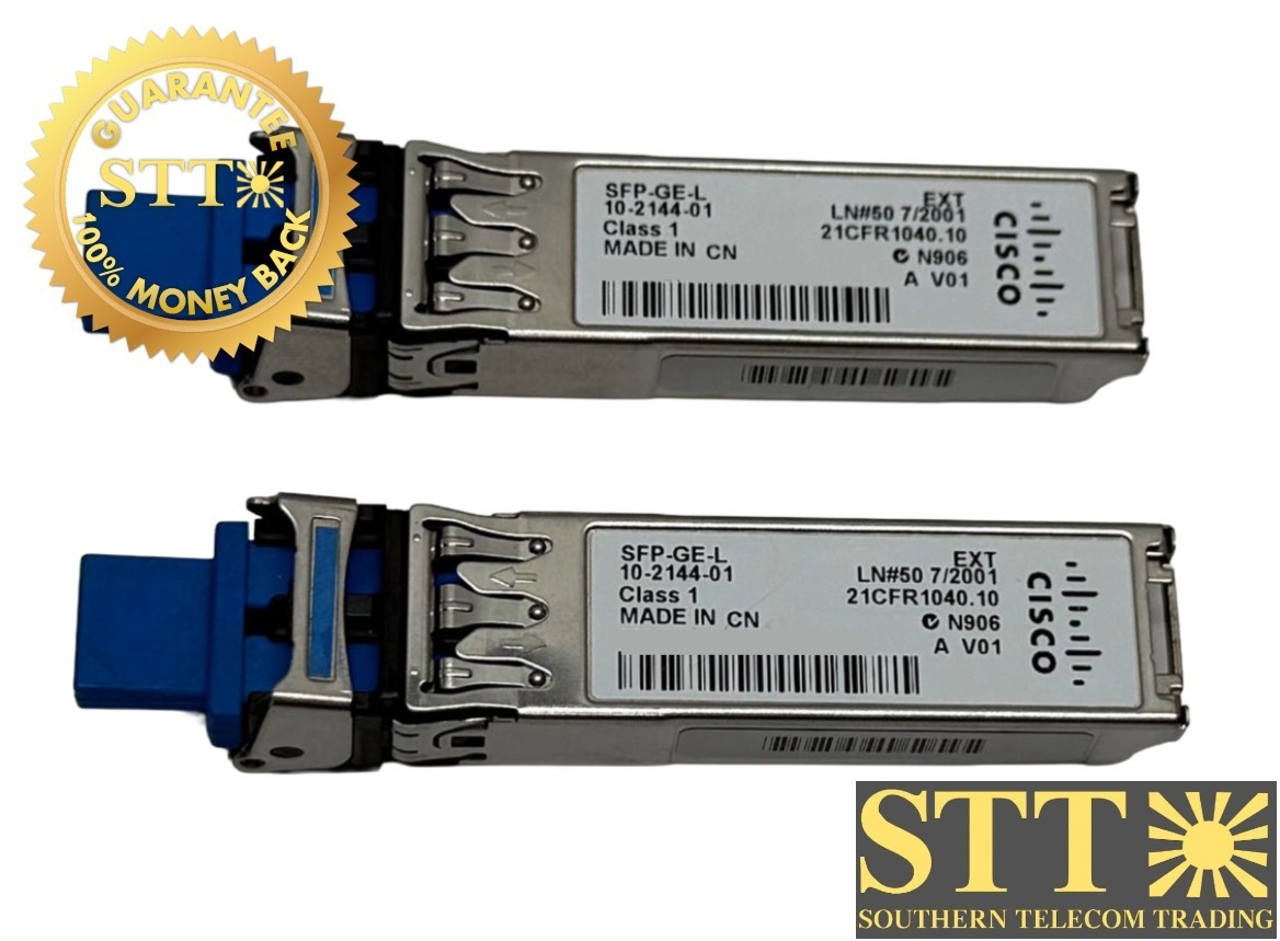 SFP-GE-L CISCO 1310NM 10KM DUAL-LC SFP 10-2144-01 IPUIALKRAA (LOT OF 2) NEW