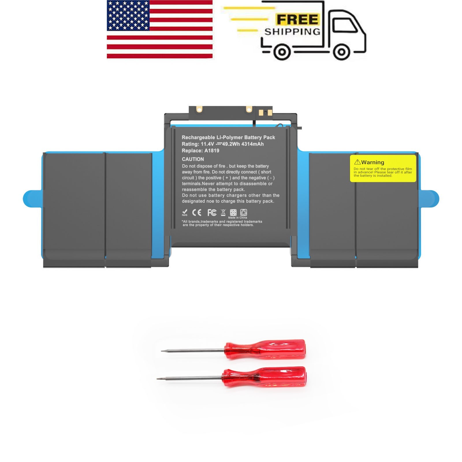 NEW Original A1819 Battery For Apple MacBook Pro 13'' Touch A1706 EMC 3071 3163