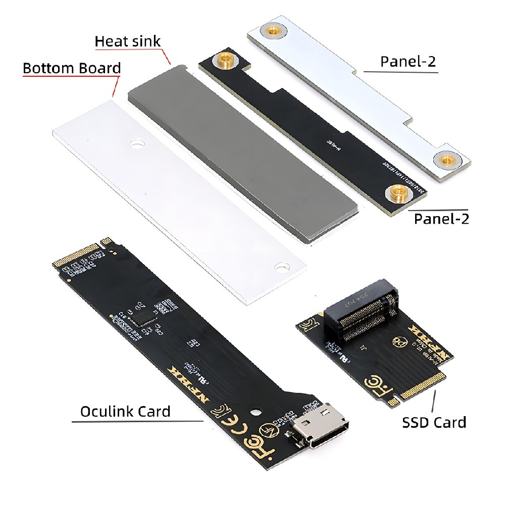 PCI Express 5.0/4.0 M.2 to NVME/Oculink SFF-8612 Adapter for NUC15CRK/NUC15CRH