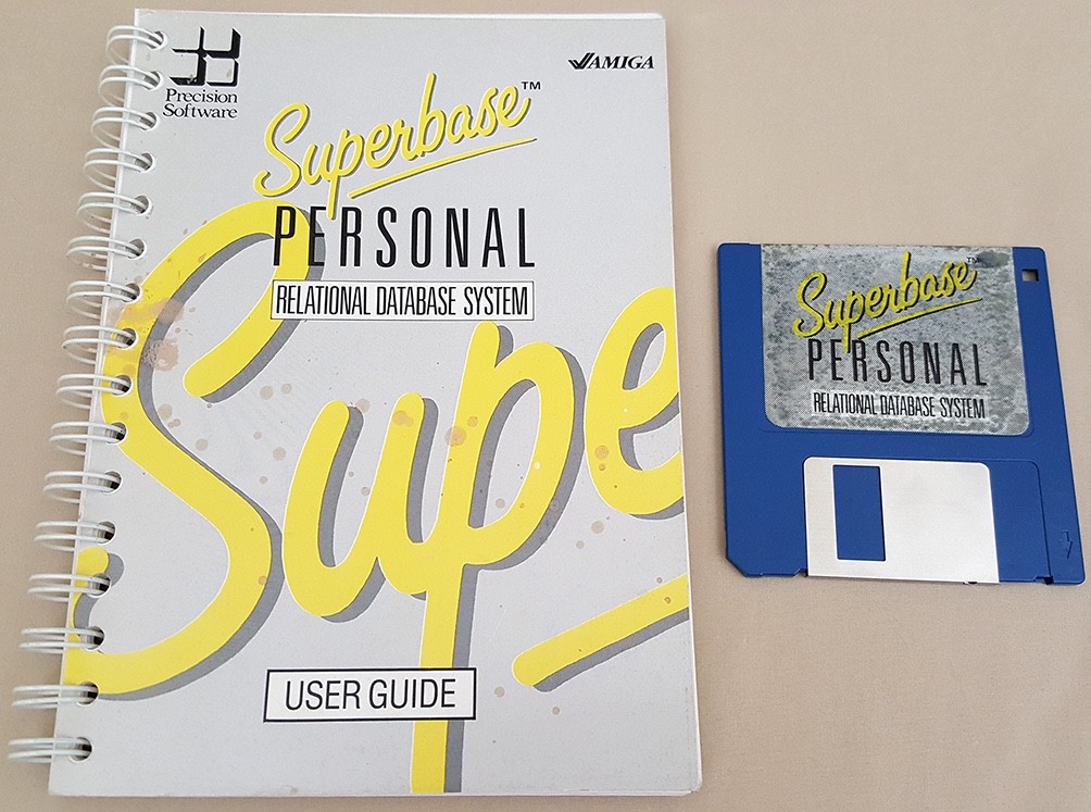 Superbase Personal ©1987 Precision Software for Commodore Amiga 1000 2000 3000