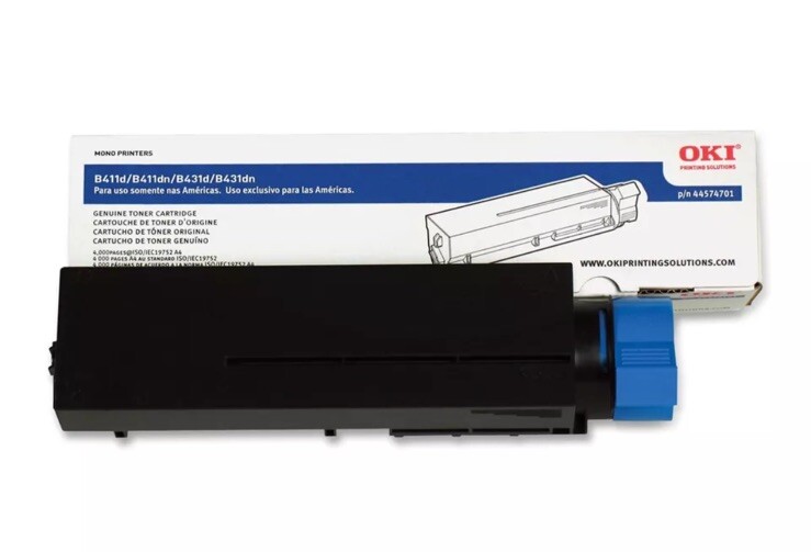 OkiData 44574701 Black Toner Cartridge for B411/B431 Printers - 