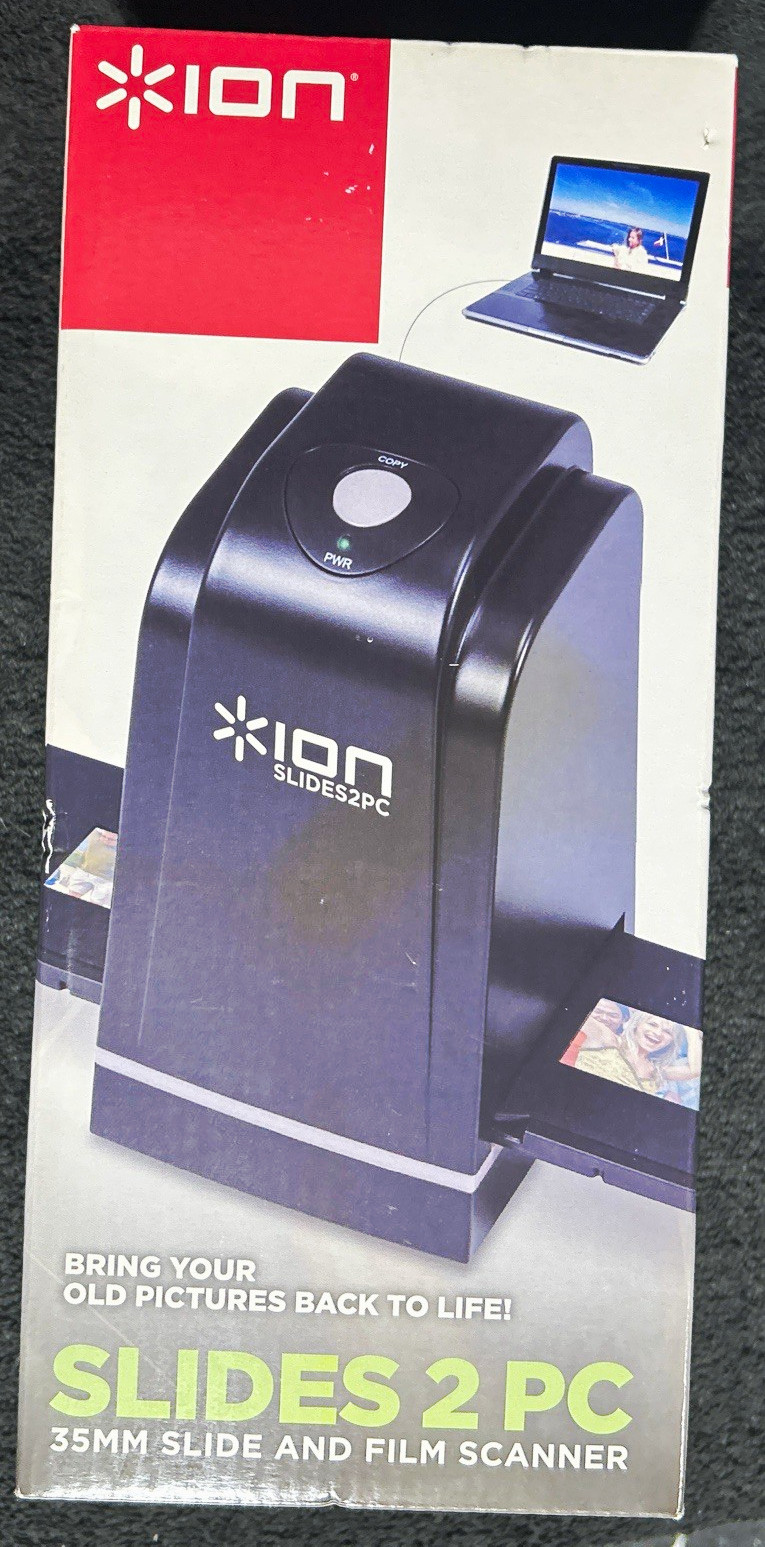 ION Audio Slides2PC 35mm Slide and Film Scanner Transfer to PC New In Box