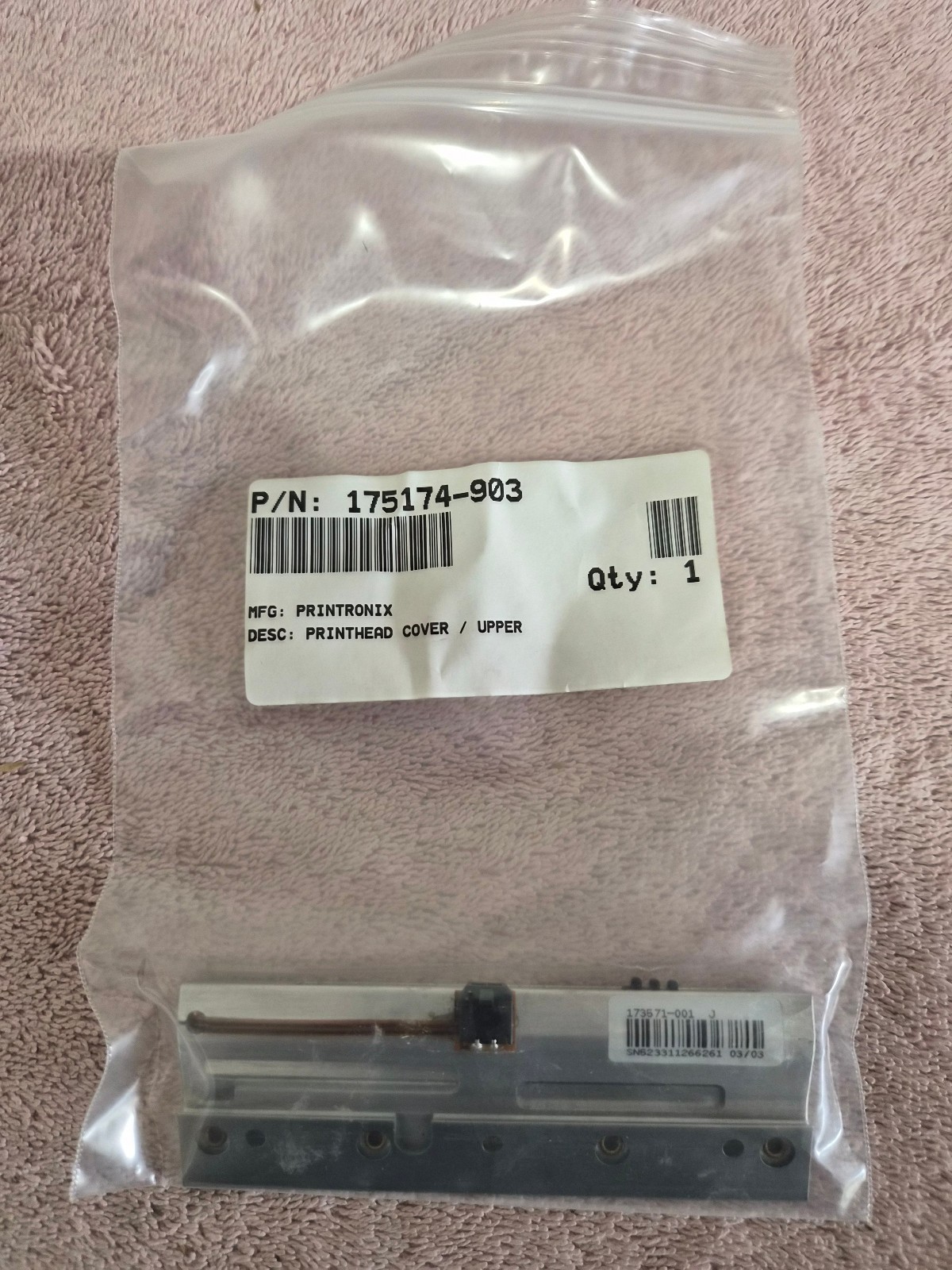 175174-903, Printhead Cover/Sensor Upper T5204R