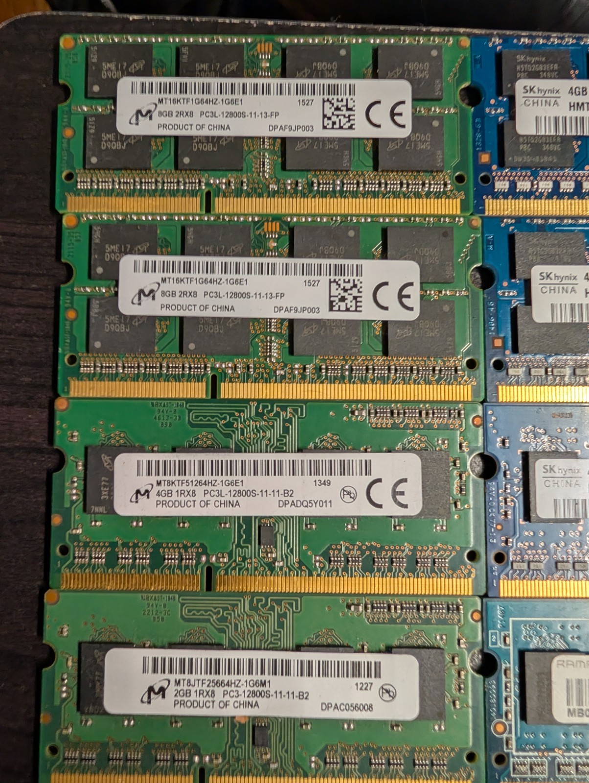 (LOT OF 24) MIXED BRANDS All Are PC3L-12800S LAPTOP RAM Except 2. 👀 Description
