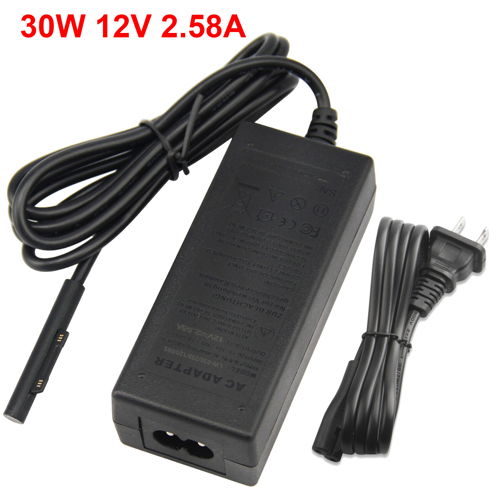 AC Power Adapter Charger For Microsoft Surface Pro 1 2 3 4 5 6 X GO Book Laptop