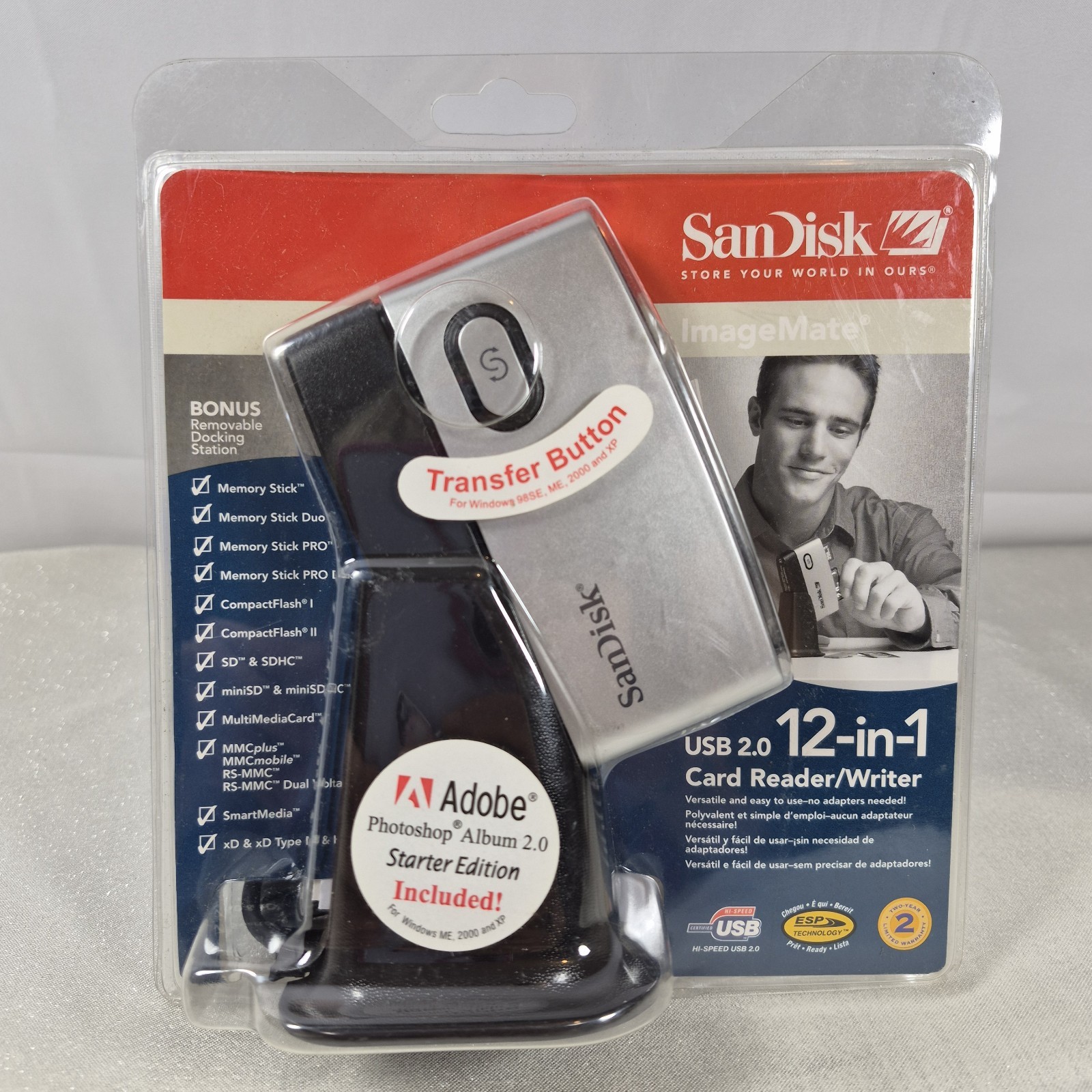 SanDisk ImageMate ~ USB 2.0 12 in 1 Card Reader/Writer SDDR-89 Good Condition