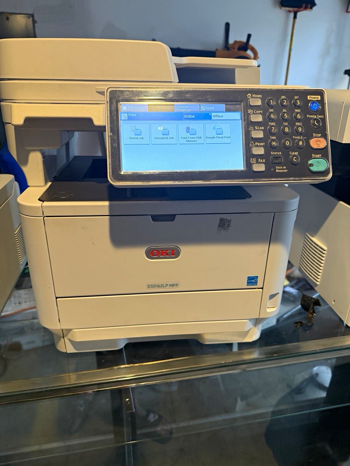 OKI ES5162LP MFP Mono LED All-In-One 47ppm Duplex Fax Scan Copy WiFi