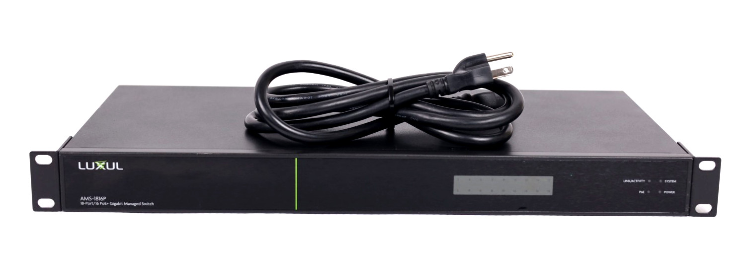 Luxul AMS-1816P AV Series 18-Port/ 16 PoE+ Gigabit Managed Switch y353