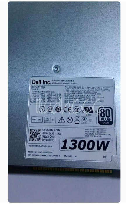 Used 1PCS DELL D1300EF-00 1300w server PSU T3600 T3610 T5600 T5610 T7600 T7610