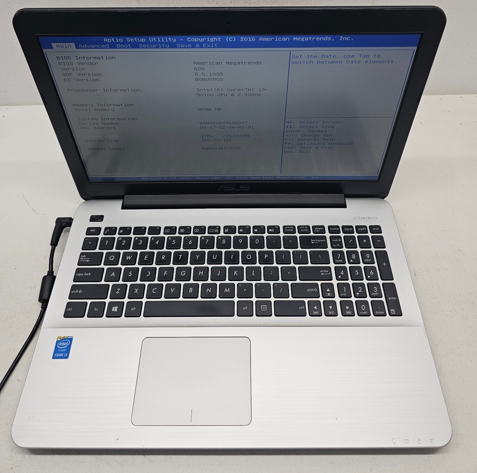 Asus F555LA-AB31 15.6" Laptop Intel Core i3-5010U 4GB Ram NO HD/OS (FL)