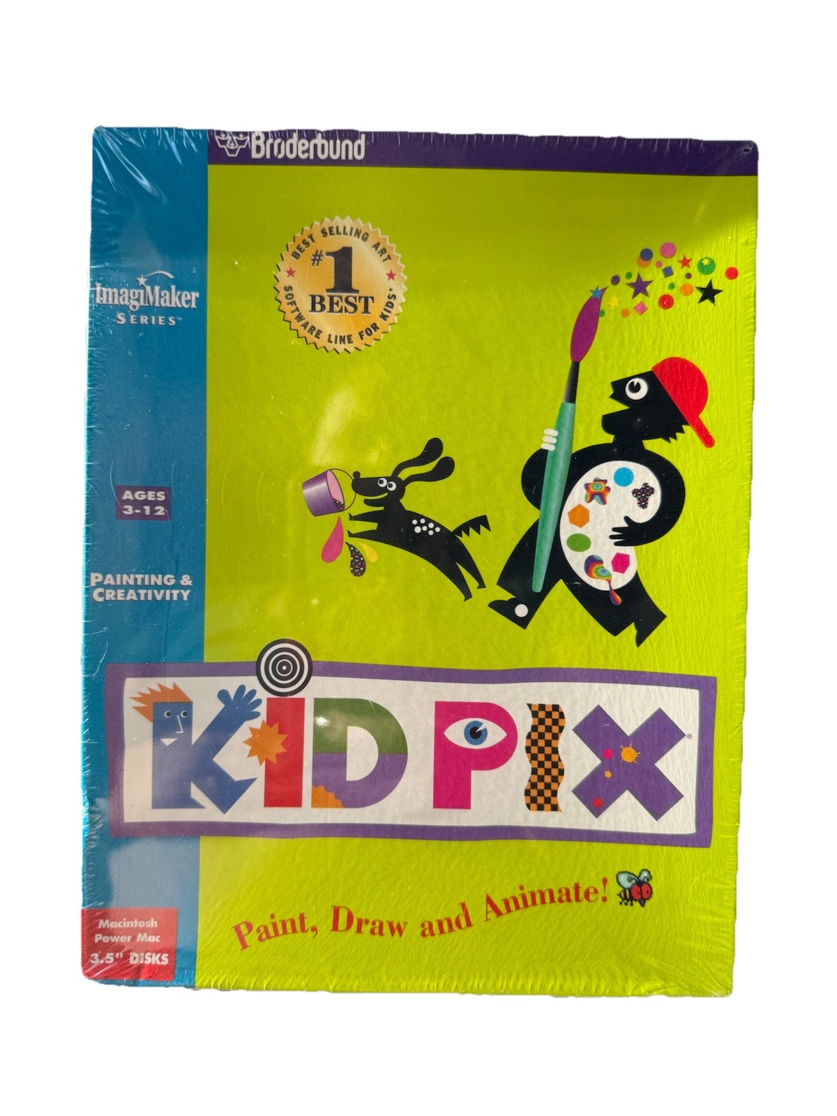 Kid Pix 1996 Broderbund ImagiMaker Series Macintosh 3.5” Floppy Disks NEW Sealed