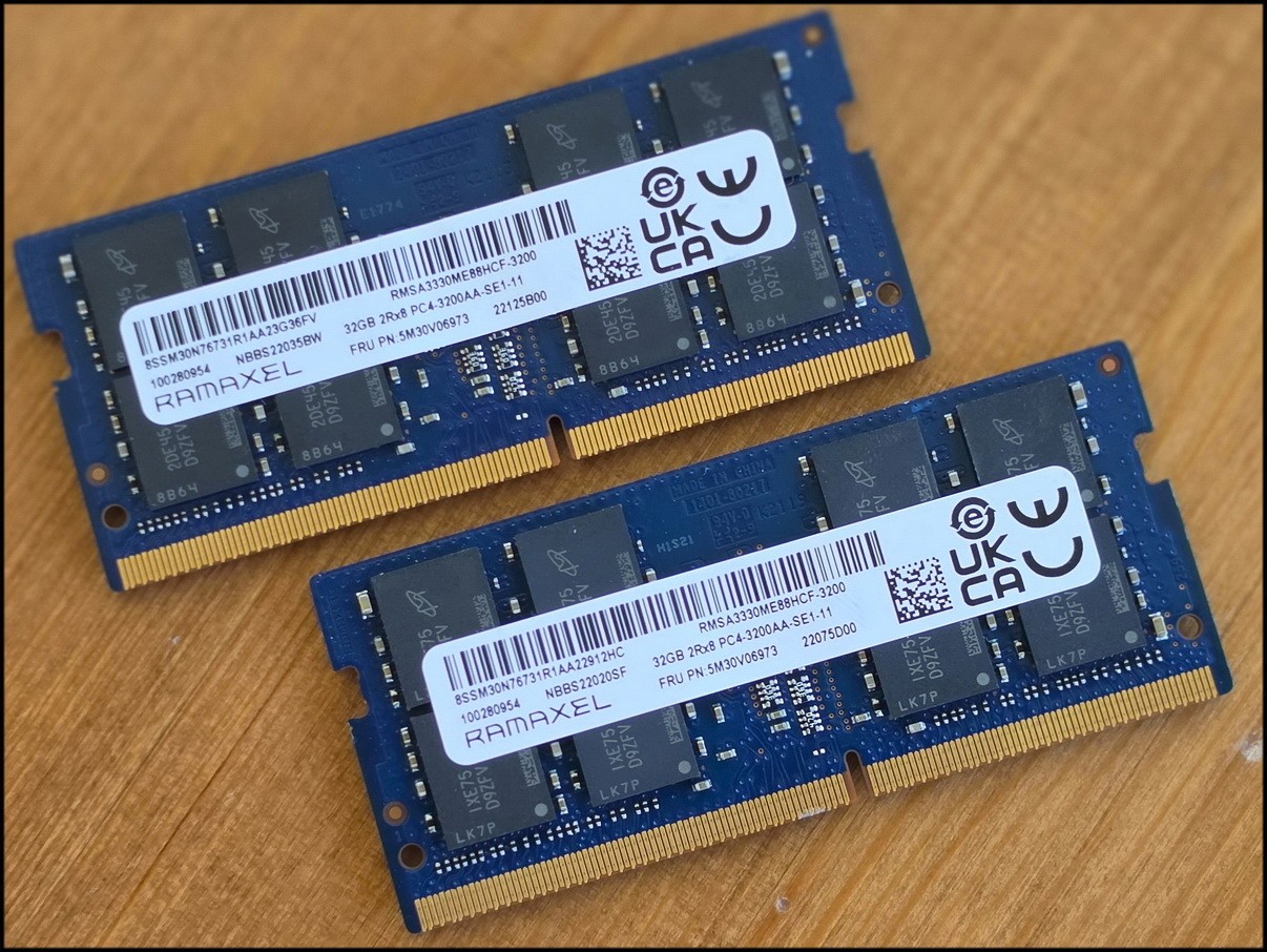 64GB (2x32GB) Ramaxel DDR4 PC4-3200 Laptop Memory RAM 2Rx8 260 SODIMM 3200AA