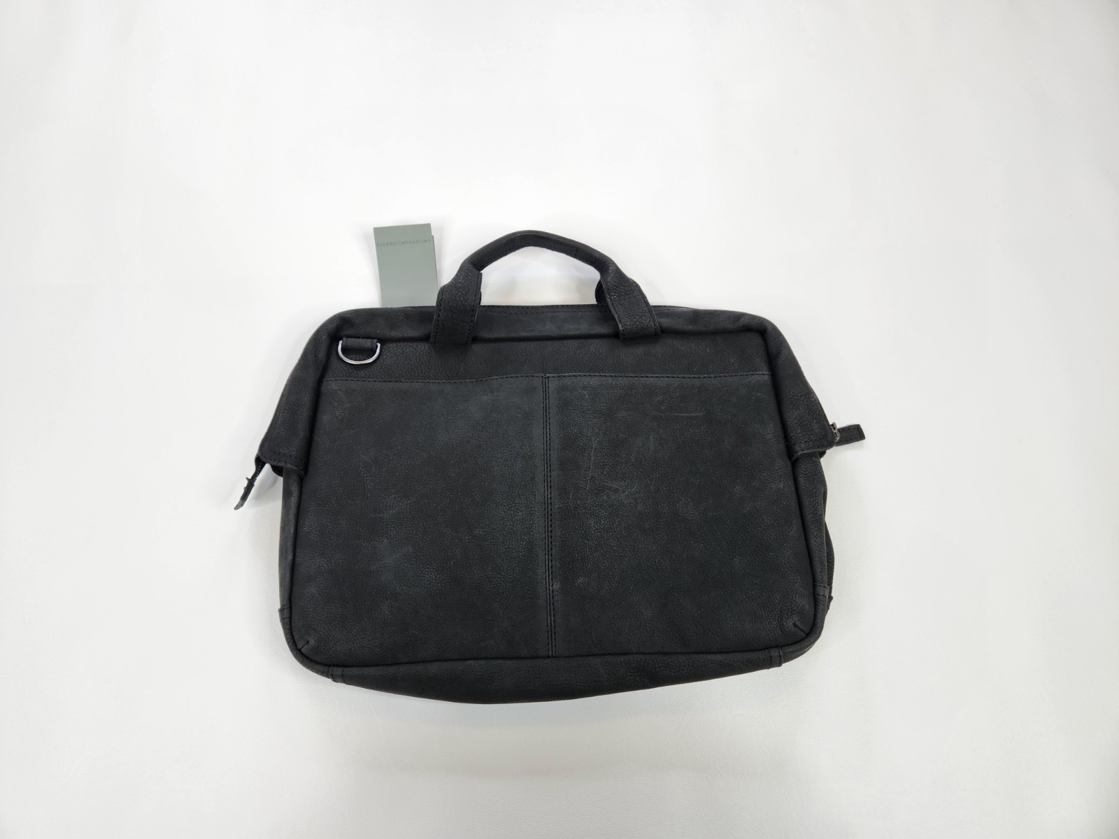 Amsterdam Heritage Messanger Laptop Bag Black Leather Missing Shoulder Strap NWT