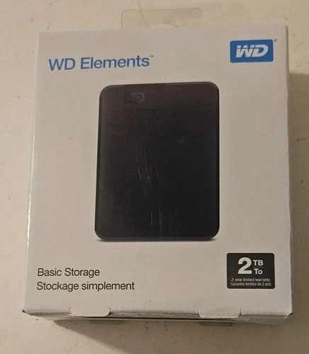 WD 2TB Elements Portable Hard Drive USB 3.0 Model WDBU6Y0020BBK-WESN Black